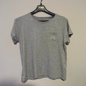 Vineyard Vines Shirt Womens Small Gray Whale Pocket Tee Short Sleeve Preppy